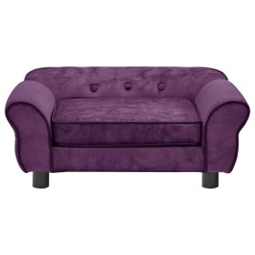 vidaXL Hundesofa Burgunderrot 72x45x30 cm Plüsch