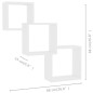 vidaXL Cube Wandregale Weiß 68x15x68 cm Holzwerkstoff vidaXL Cube Wandregale Weiß 68x15x68 cm Holzwerkstoff