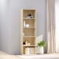 vidaXL Bücherregal 5 Fächer Weiß Sonoma-Eiche 60x30x189 Holzwerkstoff vidaXL Bücherregal 5 Fächer Weiß Sonoma-Eiche 60x30x189 Holzwerkstoff