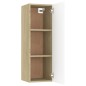 vidaXL TV-Schränke 2 Stk. Weiß Sonoma-Eiche 30,5x30x90cm Holzwerkstoff vidaXL TV-Schränke 2 Stk. Weiß Sonoma-Eiche 30,5x30x90cm Holzwerkstoff