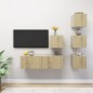 vidaXL 5-tlg. TV-Schrank-Set Sonoma-Eiche Holzwerkstoff vidaXL 5-tlg. TV-Schrank-Set Sonoma-Eiche Holzwerkstoff