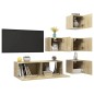 vidaXL 5-tlg. TV-Schrank-Set Sonoma-Eiche Holzwerkstoff vidaXL 5-tlg. TV-Schrank-Set Sonoma-Eiche Holzwerkstoff