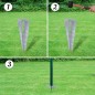 vidaXL Maschendrahtzaun mit Pfosten und Bodenhülsen Stahl 1,0x25 m