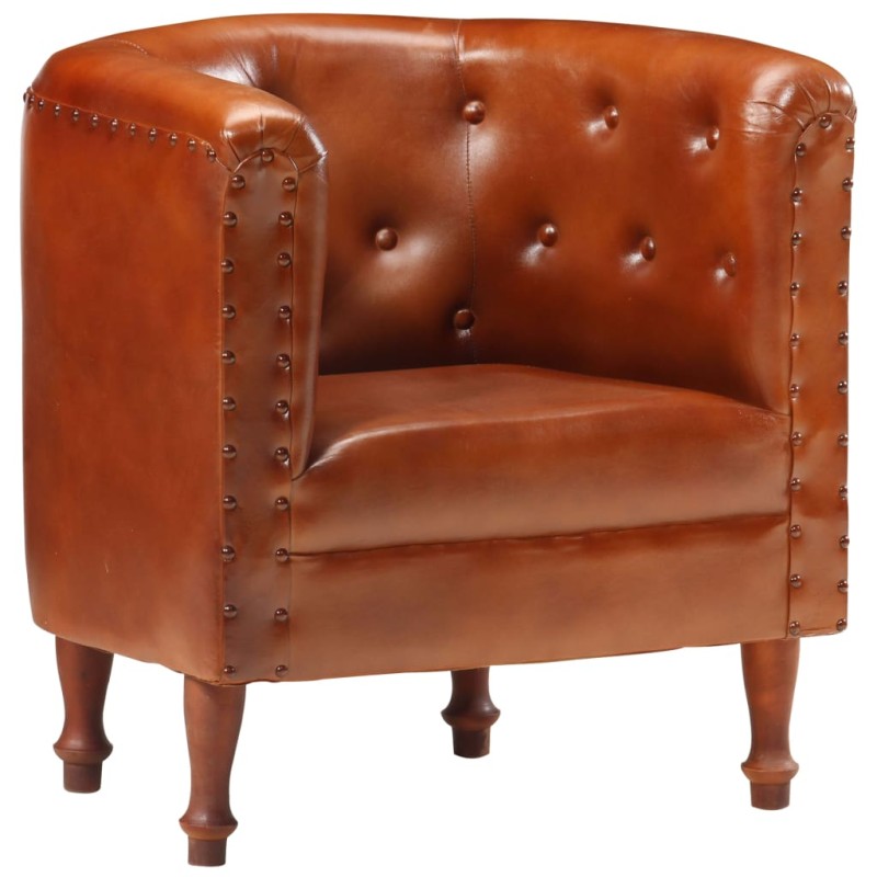 vidaXL Sessel Braun Echtleder vidaXL Sessel Braun Echtleder