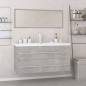 vidaXL Badmöbel-Set Betongrau Holzwerkstoff vidaXL Badmöbel-Set Betongrau Holzwerkstoff