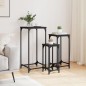 vidaXL Satztische 3 Stk. Schwarz Holzwerkstoff vidaXL Satztische 3 Stk. Schwarz Holzwerkstoff