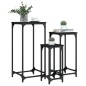vidaXL Satztische 3 Stk. Schwarz Holzwerkstoff vidaXL Satztische 3 Stk. Schwarz Holzwerkstoff