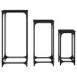 vidaXL Satztische 3 Stk. Schwarz Holzwerkstoff vidaXL Satztische 3 Stk. Schwarz Holzwerkstoff