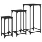 vidaXL Satztische 3 Stk. Schwarz Holzwerkstoff vidaXL Satztische 3 Stk. Schwarz Holzwerkstoff