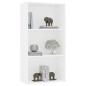 vidaXL Bücherregal 3 Fächer Weiß 60x30x114 cm Holzwerkstoff vidaXL Bücherregal 3 Fächer Weiß 60x30x114 cm Holzwerkstoff