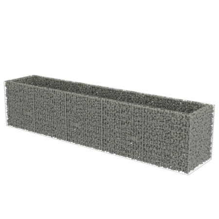 vidaXL Gabionen-Hochbeet Verzinkter Stahl 450×90×100 cm