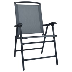 vidaXL 3-tlg. Bistro-Set Grau Stahl