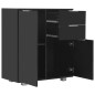 vidaXL Sideboard Hochglanz-Schwarz 71x35x80 cm Holzwerkstoff vidaXL Sideboard Hochglanz-Schwarz 71x35x80 cm Holzwerkstoff