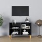 vidaXL TV-Schrank mit Massivholz-Beinen Grau 69,5x30x50 cm vidaXL TV-Schrank mit Massivholz-Beinen Grau 69,5x30x50 cm