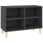 vidaXL TV-Schrank mit Massivholz-Beinen Grau 69,5x30x50 cm vidaXL TV-Schrank mit Massivholz-Beinen Grau 69,5x30x50 cm
