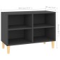 vidaXL TV-Schrank mit Massivholz-Beinen Grau 69,5x30x50 cm vidaXL TV-Schrank mit Massivholz-Beinen Grau 69,5x30x50 cm