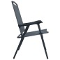 vidaXL 3-tlg. Bistro-Set Grau Stahl vidaXL 3-tlg. Bistro-Set Grau Stahl