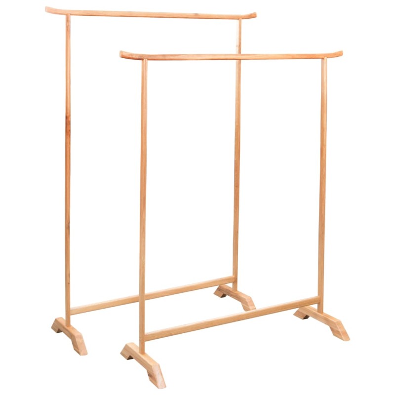 vidaXL Kleiderständer 2 Stk. Massivholz Eiche vidaXL Kleiderständer 2 Stk. Massivholz Eiche