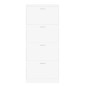 vidaXL Schuhschrank Weiß 59x17x150 cm Holzwerkstoff