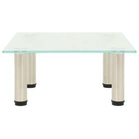 vidaXL TV-Tisch 40x35x17 cm Satiniertes Hartglas