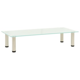 vidaXL TV-Tisch 80x35x17 cm Satiniertes Hartglas