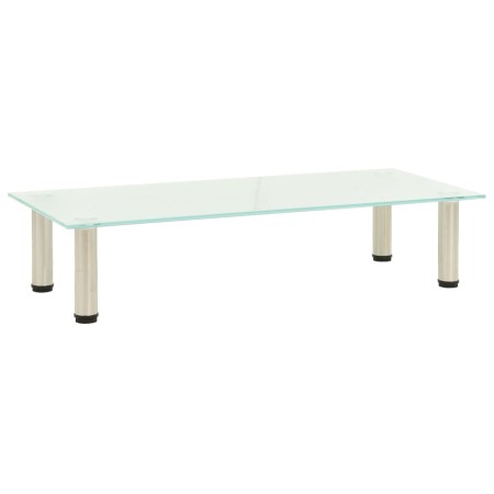 vidaXL TV-Tisch 80x35x17 cm Satiniertes Hartglas