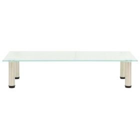vidaXL TV-Tisch 80x35x17 cm Satiniertes Hartglas
