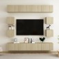 vidaXL 8-tlg. TV-Schrank-Set Sonoma-Eiche Holzwerkstoff vidaXL 8-tlg. TV-Schrank-Set Sonoma-Eiche Holzwerkstoff