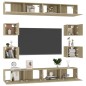 vidaXL 8-tlg. TV-Schrank-Set Sonoma-Eiche Holzwerkstoff vidaXL 8-tlg. TV-Schrank-Set Sonoma-Eiche Holzwerkstoff