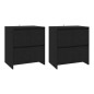 vidaXL Sideboards 2 Stk. Schwarz 70x41x75 cm Holzwerkstoff vidaXL Sideboards 2 Stk. Schwarz 70x41x75 cm Holzwerkstoff