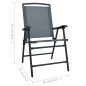vidaXL 3-tlg. Bistro-Set Grau Stahl vidaXL 3-tlg. Bistro-Set Grau Stahl