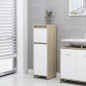 vidaXL Badezimmerschrank Weiß Sonoma-Eiche 30x30x95 cm Holzwerkstoff vidaXL Badezimmerschrank Weiß Sonoma-Eiche 30x30x95 cm Holzwerkstoff