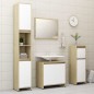 vidaXL Badezimmerschrank Weiß Sonoma-Eiche 30x30x95 cm Holzwerkstoff vidaXL Badezimmerschrank Weiß Sonoma-Eiche 30x30x95 cm Holzwerkstoff