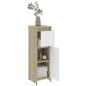 vidaXL Badezimmerschrank Weiß Sonoma-Eiche 30x30x95 cm Holzwerkstoff vidaXL Badezimmerschrank Weiß Sonoma-Eiche 30x30x95 cm Holzwerkstoff