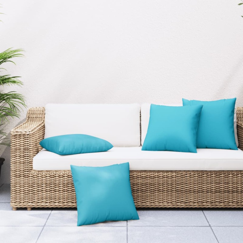 vidaXL Zierkissen 4 Stk. Türkis 60x60 cm Stoff vidaXL Zierkissen 4 Stk. Türkis 60x60 cm Stoff