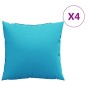vidaXL Zierkissen 4 Stk. Türkis 60x60 cm Stoff vidaXL Zierkissen 4 Stk. Türkis 60x60 cm Stoff