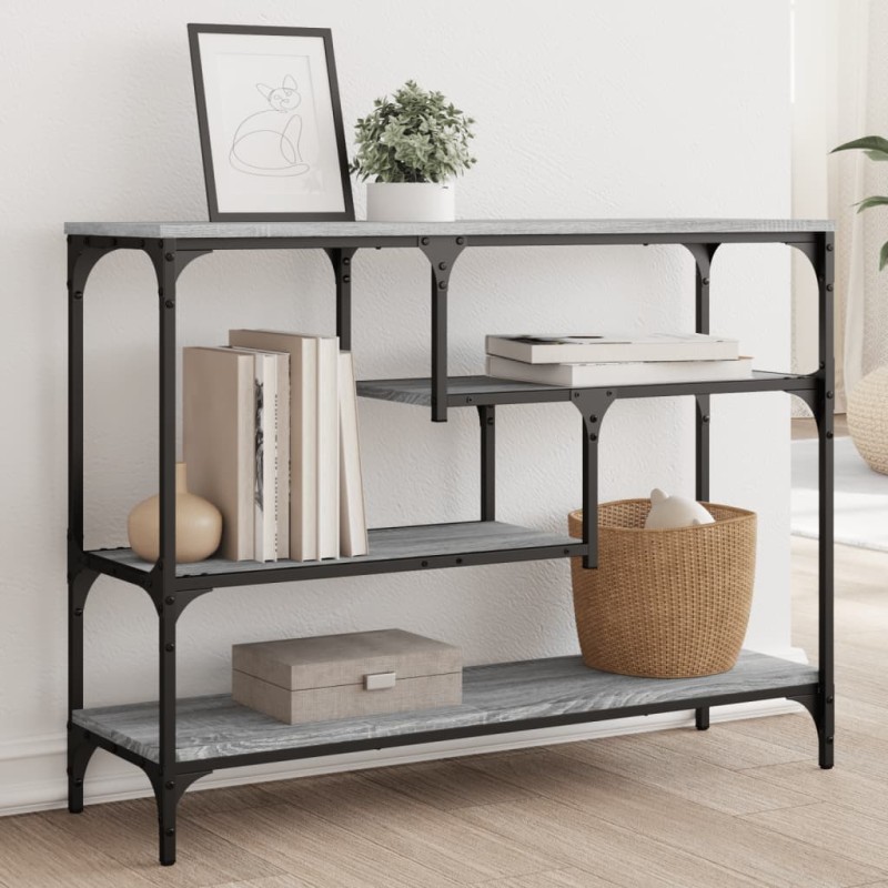 vidaXL Konsolentisch Grau Sonoma 100x30x75 cm Holzwerkstoff vidaXL Konsolentisch Grau Sonoma 100x30x75 cm Holzwerkstoff