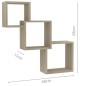 vidaXL Cube Wandregale Sonoma-Eiche 68x15x68 cm Holzwerkstoff vidaXL Cube Wandregale Sonoma-Eiche 68x15x68 cm Holzwerkstoff