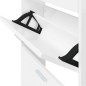 vidaXL Schuhschrank Hochglanz-Weiß 59x17x169 cm Holzwerkstoff vidaXL Schuhschrank Hochglanz-Weiß 59x17x169 cm Holzwerkstoff