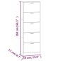 vidaXL Schuhschrank Hochglanz-Weiß 59x17x169 cm Holzwerkstoff vidaXL Schuhschrank Hochglanz-Weiß 59x17x169 cm Holzwerkstoff