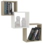 vidaXL Cube Wandregale Weiß Sonoma-Eiche 68x15x68 cm Holzwerkstoff vidaXL Cube Wandregale Weiß Sonoma-Eiche 68x15x68 cm Holzwerkstoff