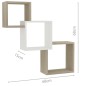 vidaXL Cube Wandregale Weiß Sonoma-Eiche 68x15x68 cm Holzwerkstoff vidaXL Cube Wandregale Weiß Sonoma-Eiche 68x15x68 cm Holzwerkstoff