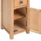 vidaXL Eckschrank 26x26x94 cm Massivholz Eiche vidaXL Eckschrank 26x26x94 cm Massivholz Eiche
