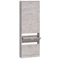 vidaXL Schuhschrank Betongrau 59x17x169 cm Holzwerkstoff vidaXL Schuhschrank Betongrau 59x17x169 cm Holzwerkstoff