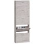 vidaXL Schuhschrank Betongrau 59x17x169 cm Holzwerkstoff vidaXL Schuhschrank Betongrau 59x17x169 cm Holzwerkstoff
