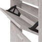 vidaXL Schuhschrank Betongrau 59x17x169 cm Holzwerkstoff vidaXL Schuhschrank Betongrau 59x17x169 cm Holzwerkstoff