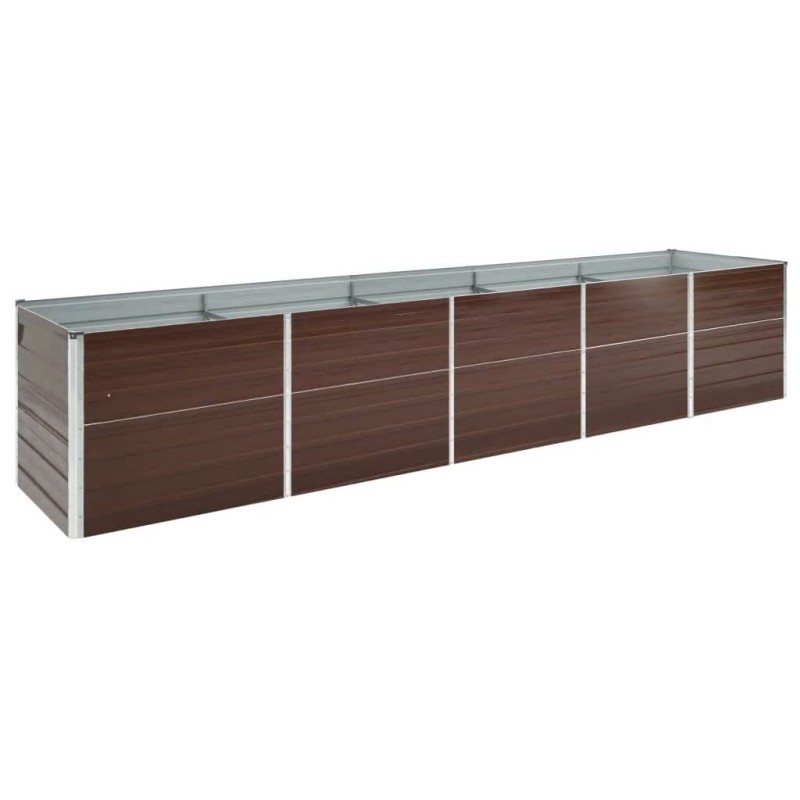 vidaXL Garten-Hochbeet Verzinkter Stahl 400x80x45 cm Braun vidaXL Garten-Hochbeet Verzinkter Stahl 400x80x45 cm Braun