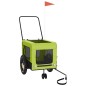 vidaXL Fahrradanhänger Hunde Grün und Schwarz Oxford-Gewebe & Eisen vidaXL Fahrradanhänger Hunde Grün und Schwarz Oxford-Gewebe & Eisen