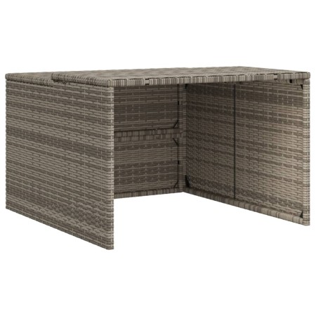 vidaXL Mähroboter-Garage Grau 86x90x52/57 cm Poly Rattan