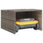 vidaXL Mähroboter-Garage Grau 86x90x52/57 cm Poly Rattan vidaXL Mähroboter-Garage Grau 86x90x52/57 cm Poly Rattan